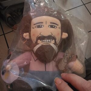 Bob Ross Plush Doll with Palette and Brush